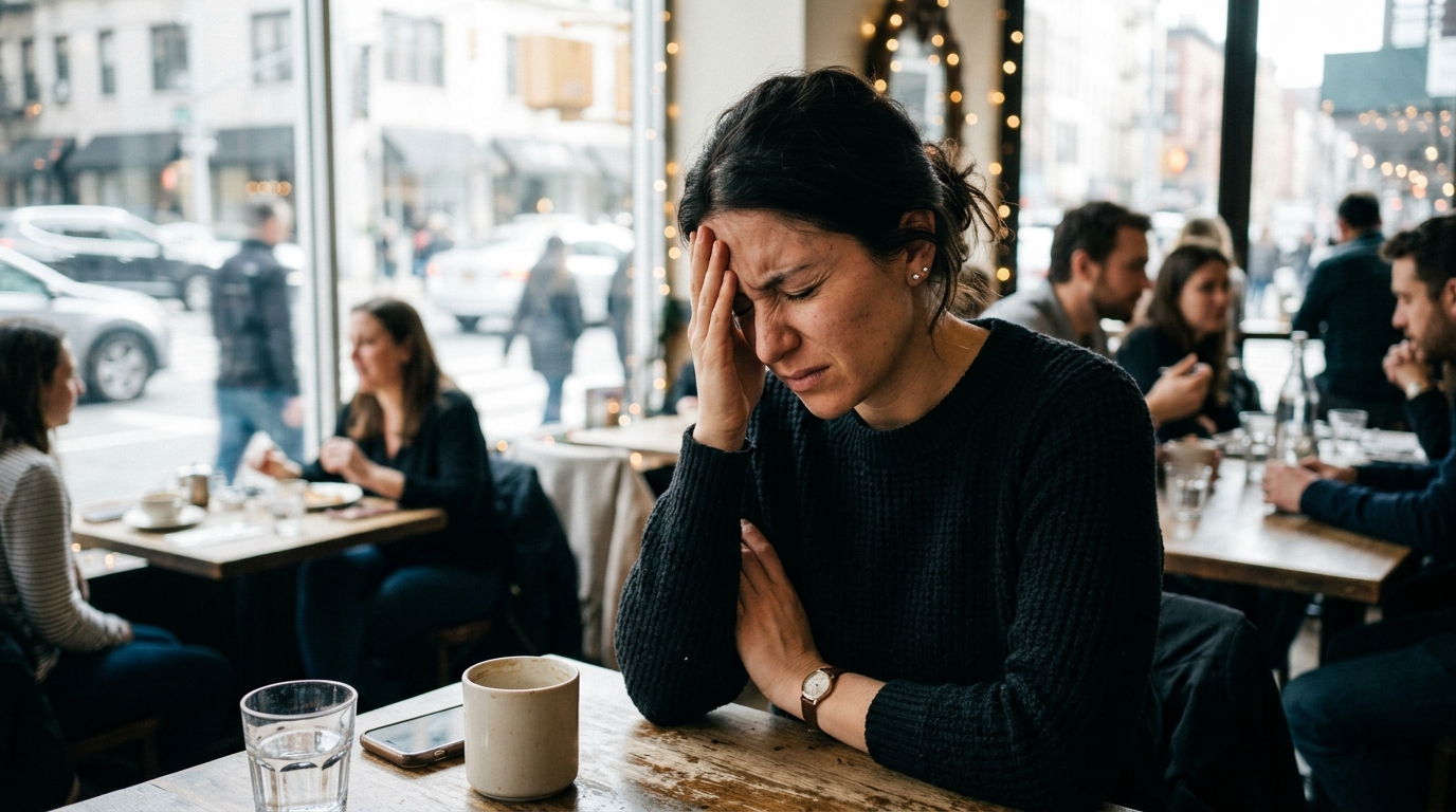 Migraine attack triggered by bright light and noise in a busy environment